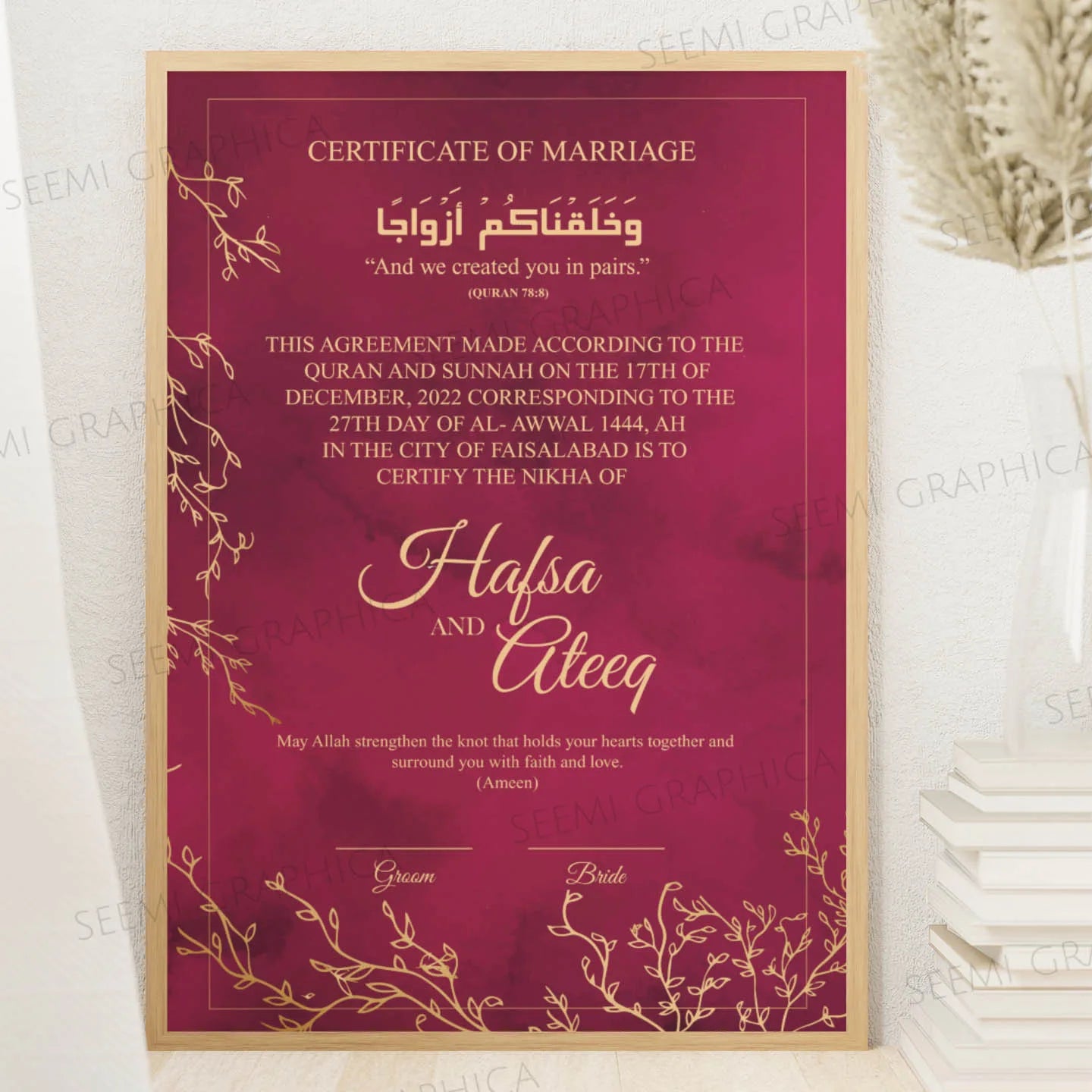 Laal Ishq-Signature Nikah Certificate