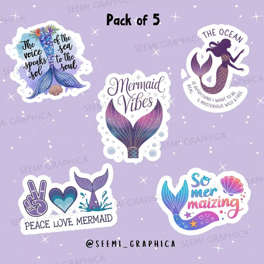Mermaid & Ocean Magic - Pack of 5 Stickers