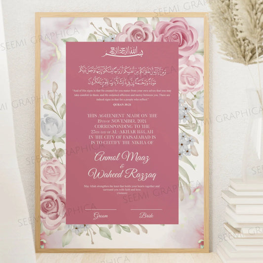 Gulbahaar-Classic Nikah Certificate