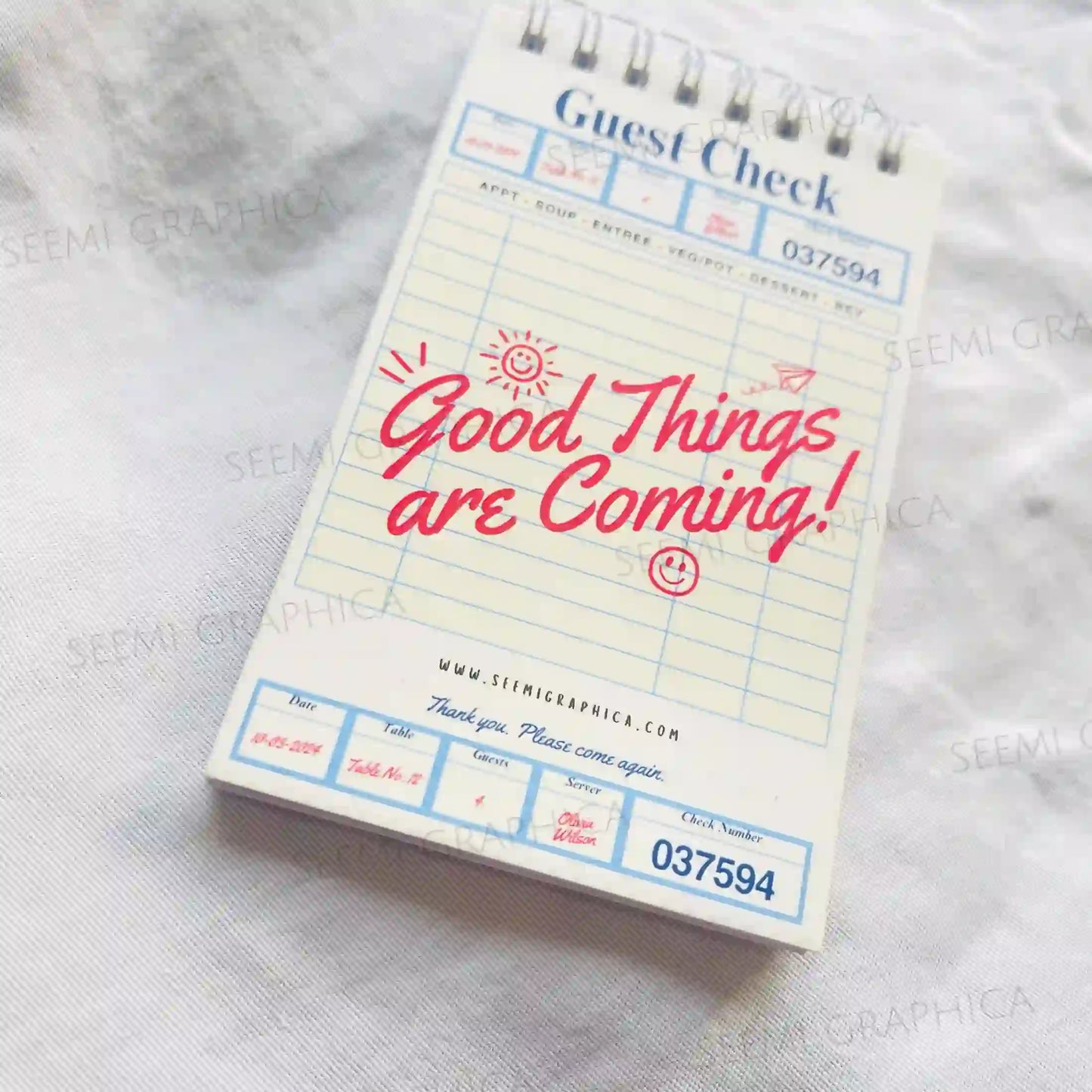 Good Things Are Coming! - Guest Check Notepad