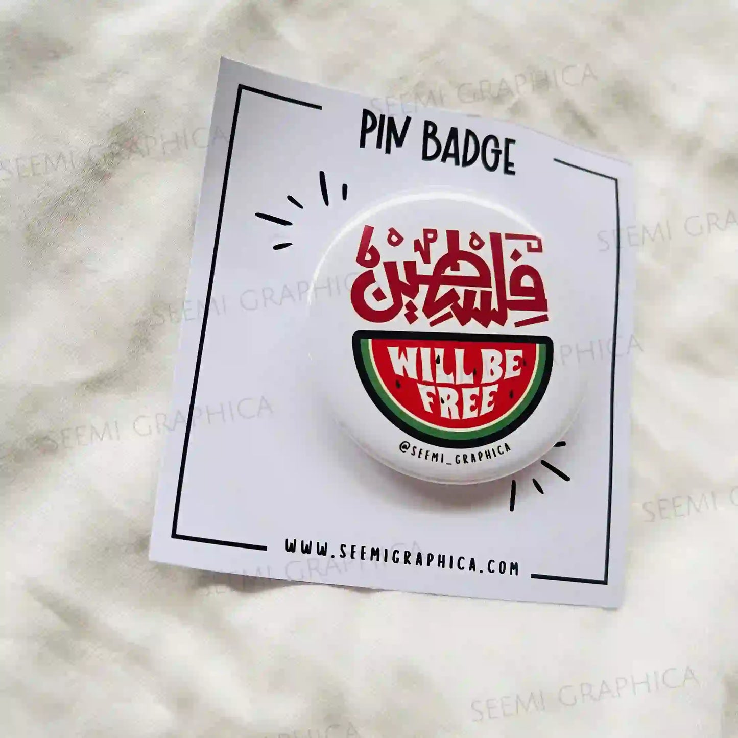 Palestine Will Be Free - Pin Badge