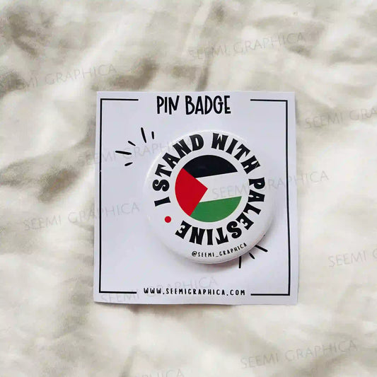 I Stand With Palestine - Pin Badge