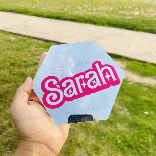 Hi Barbie-Hexagon Mirror