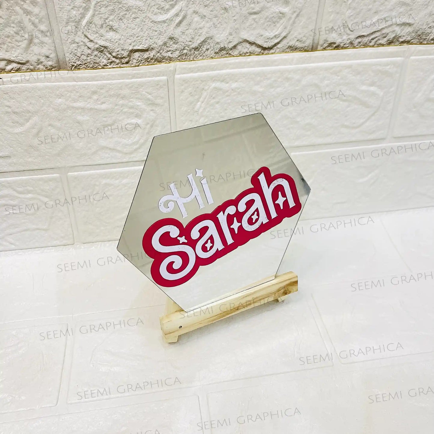 Hi Barbie-Hexagon Mirror