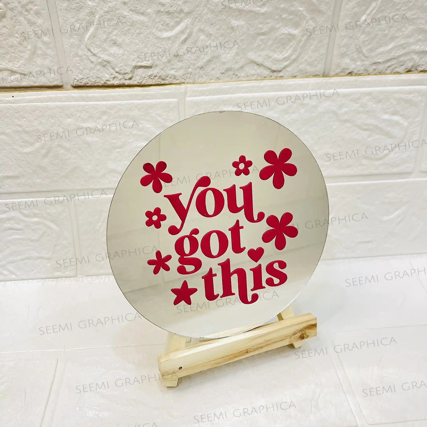 You got this-Round Mirror