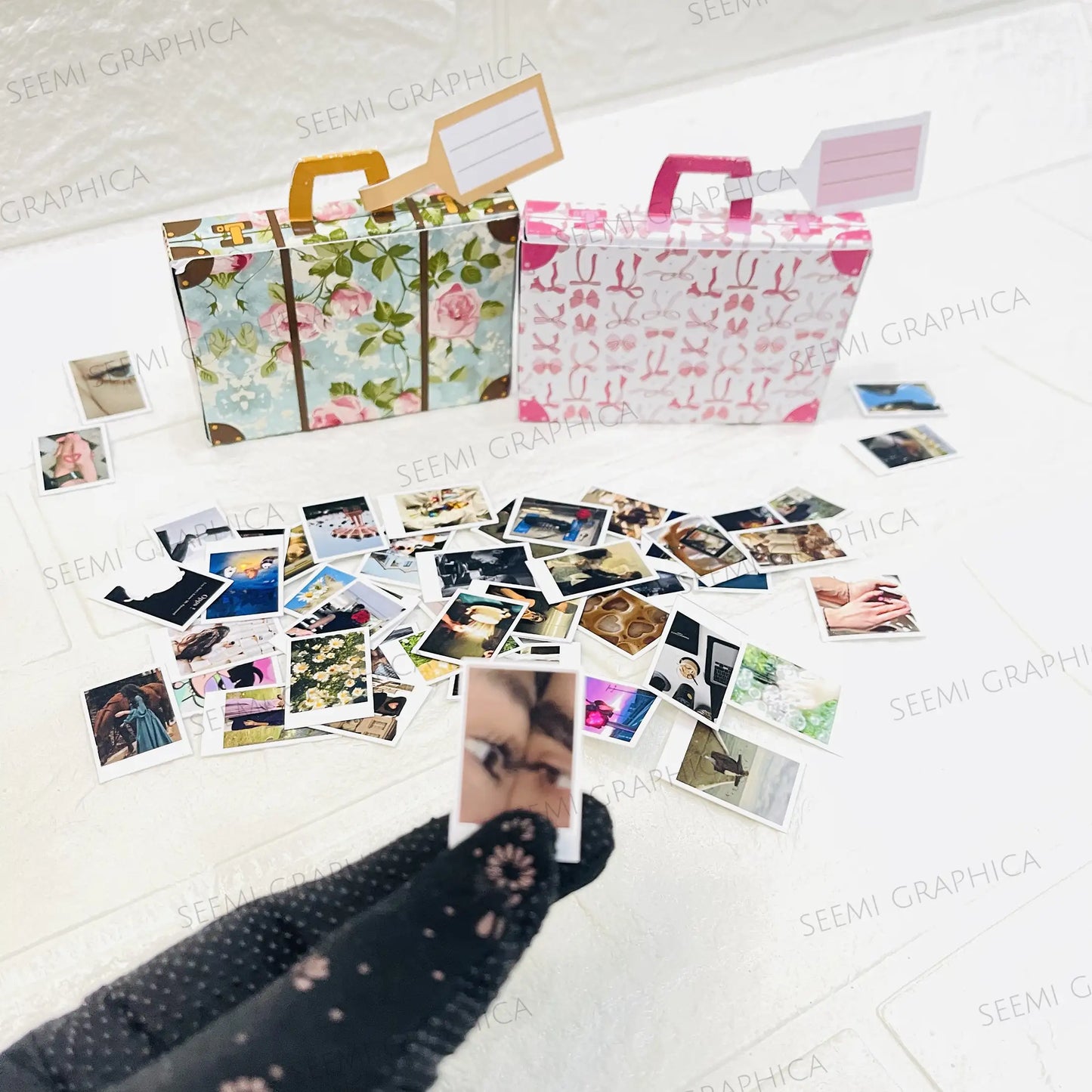 SnapCase™ – 40 Personalized Mini Polaroids in Gift Briefcase