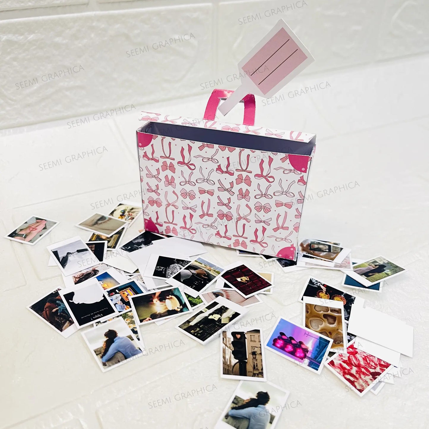 SnapCase™ – 40 Personalized Mini Polaroids in Gift Briefcase