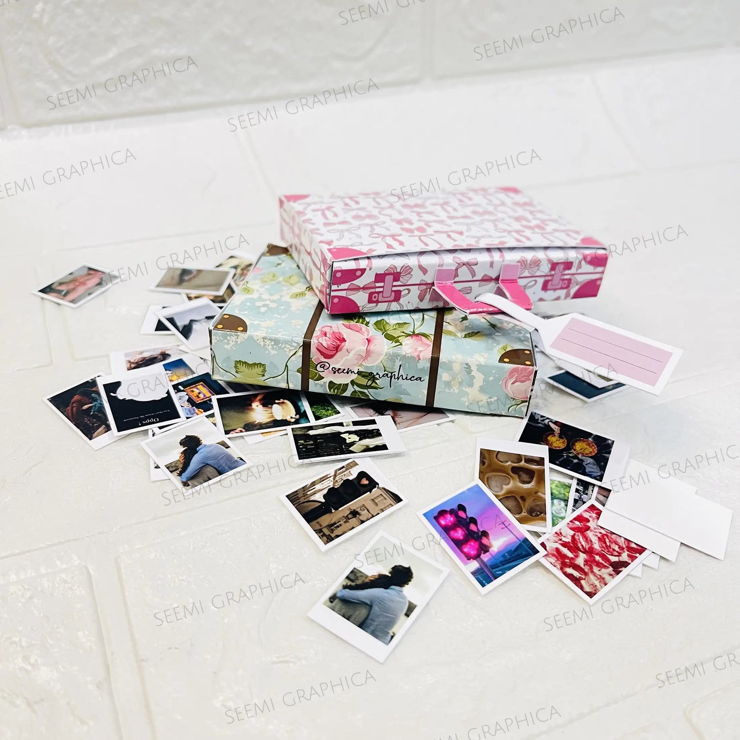 SnapCase™ – 40 Personalized Mini Polaroids in Gift Briefcase