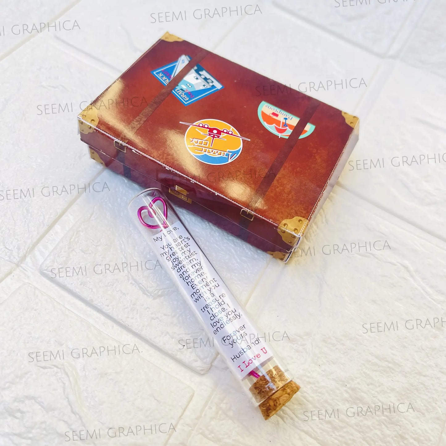 Customized Messge Cork Large Bottle