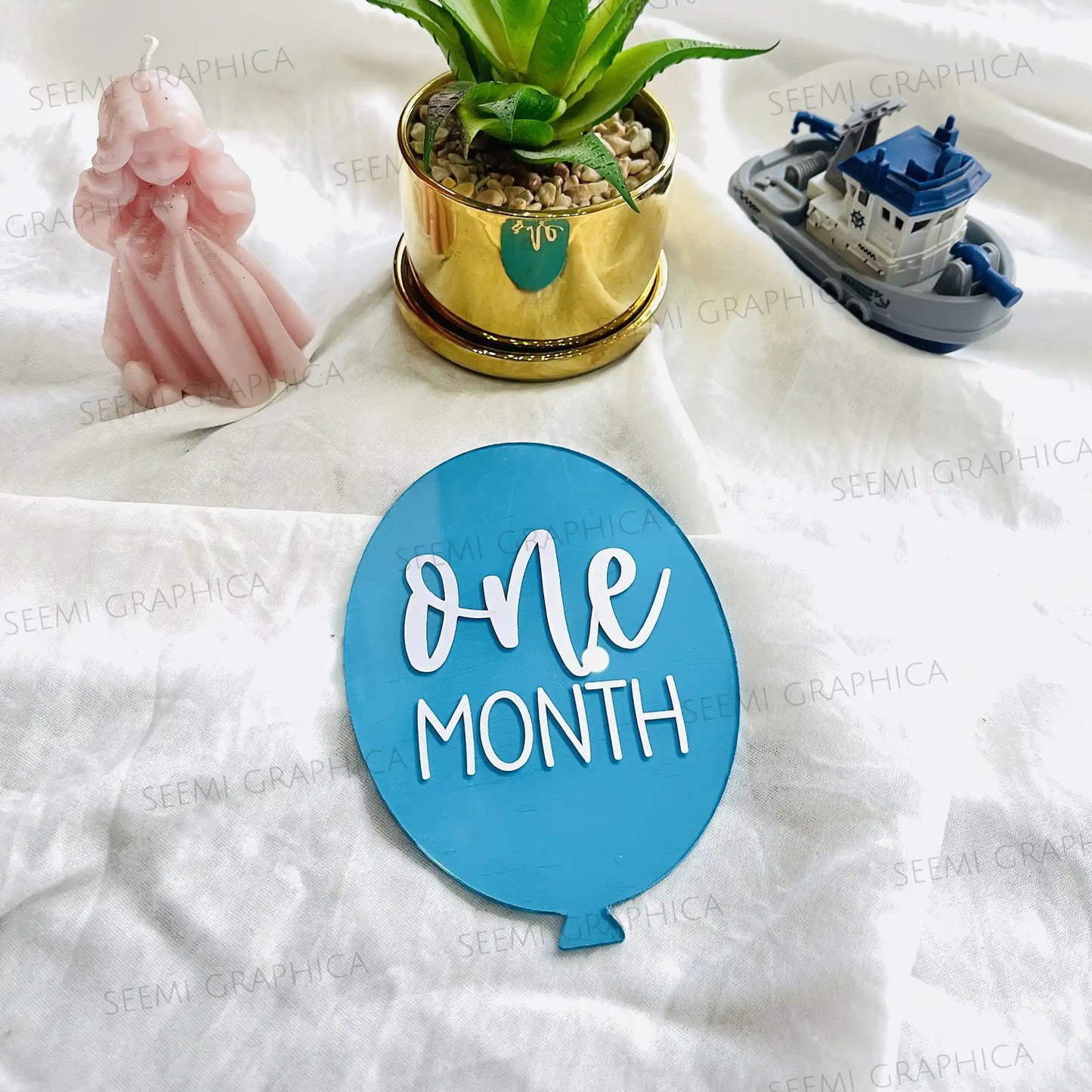 BalloonBloom Baby 1-12 Months Milestone Discs