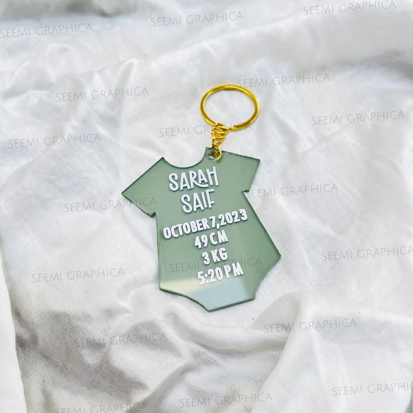 Baby Annoucement Keychain
