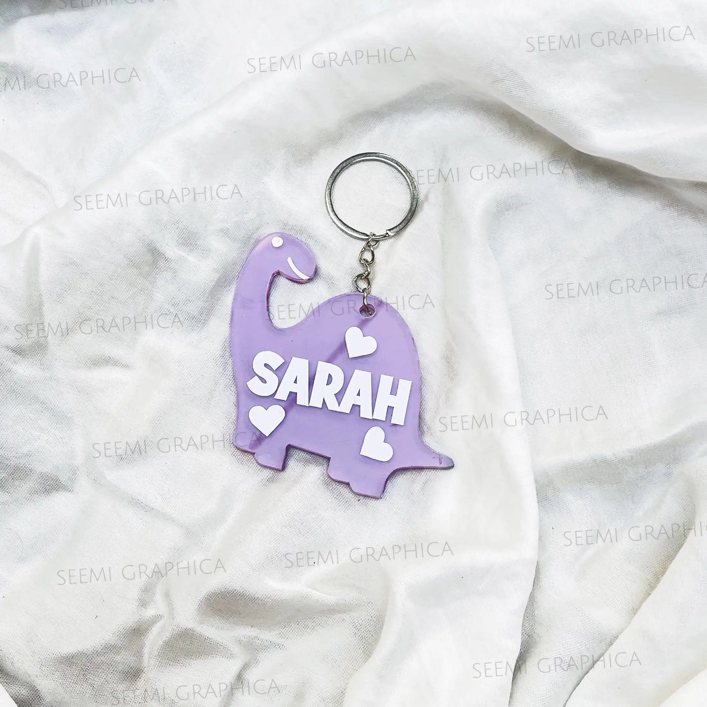 Kids Custom Dino Keychain