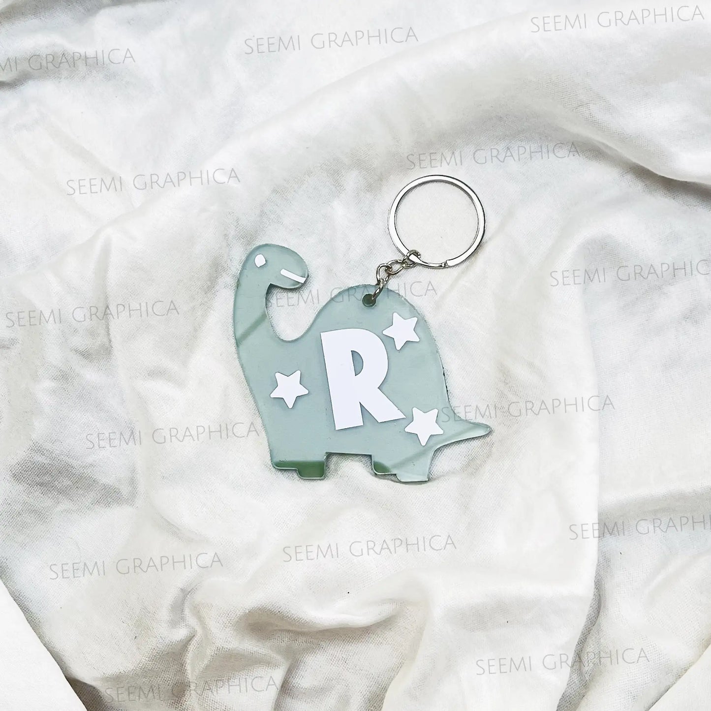 Kids Custom Dino Keychain