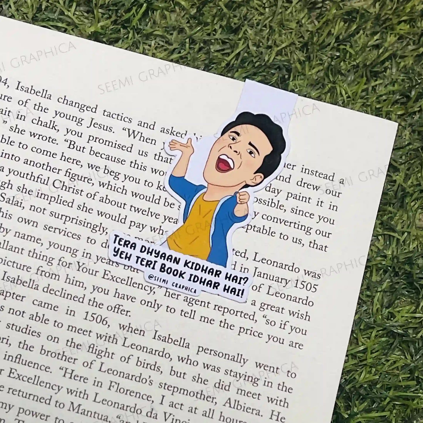 Tere Dhyaan Kidhr Hai Filmy Magnetic Bookmark
