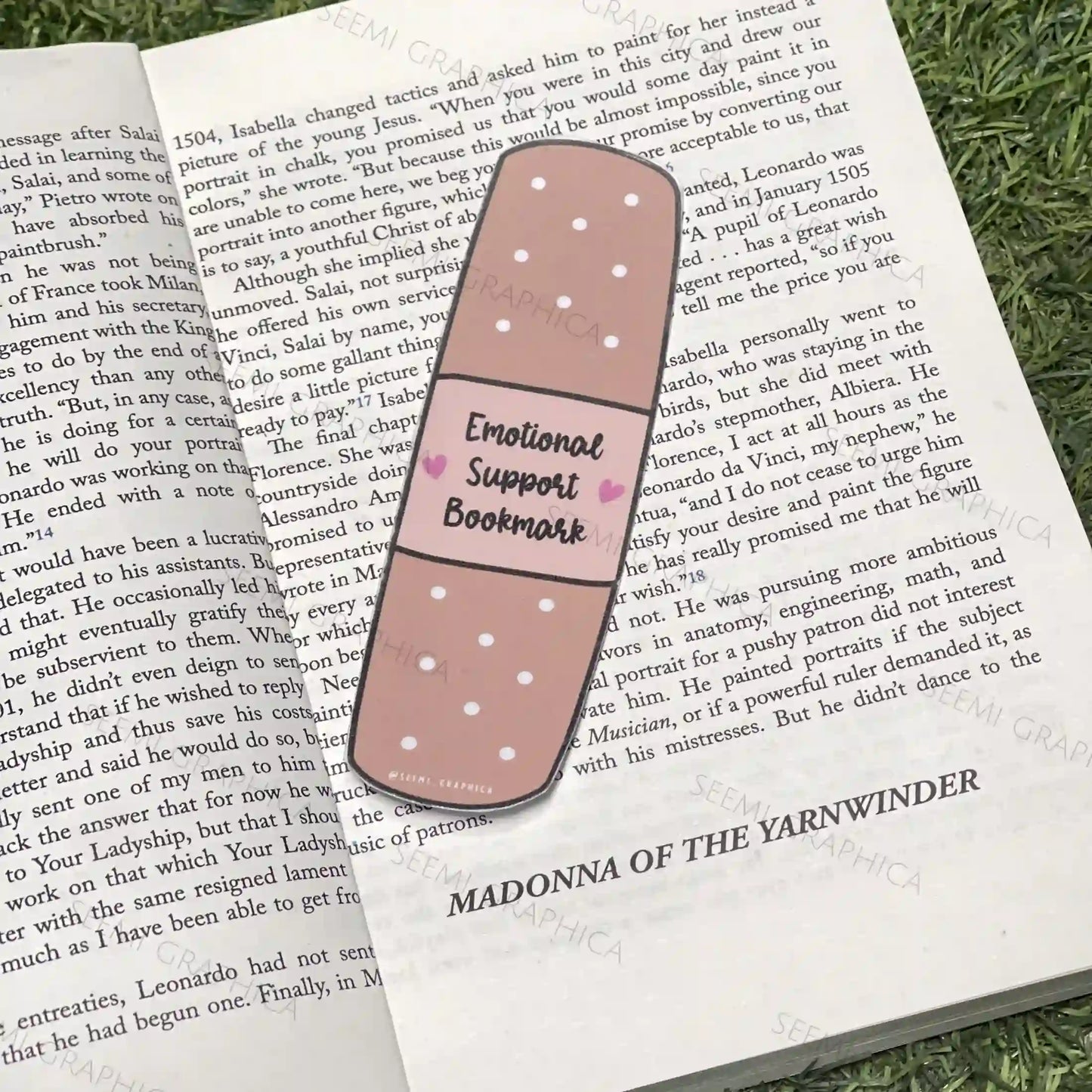 Emotional Support Long Bookmark