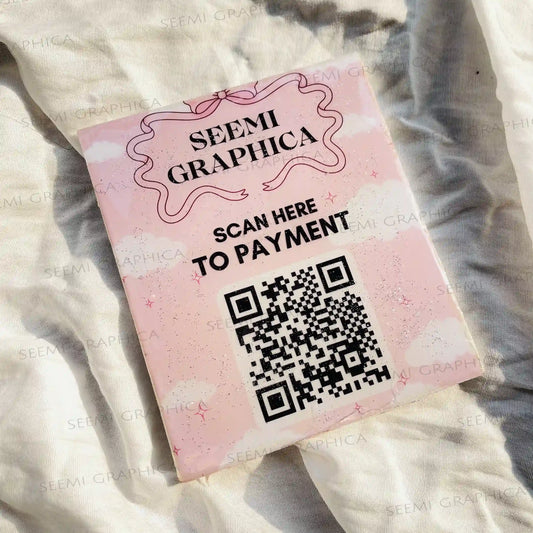 Resin QR Payment Sign Sheen Art
