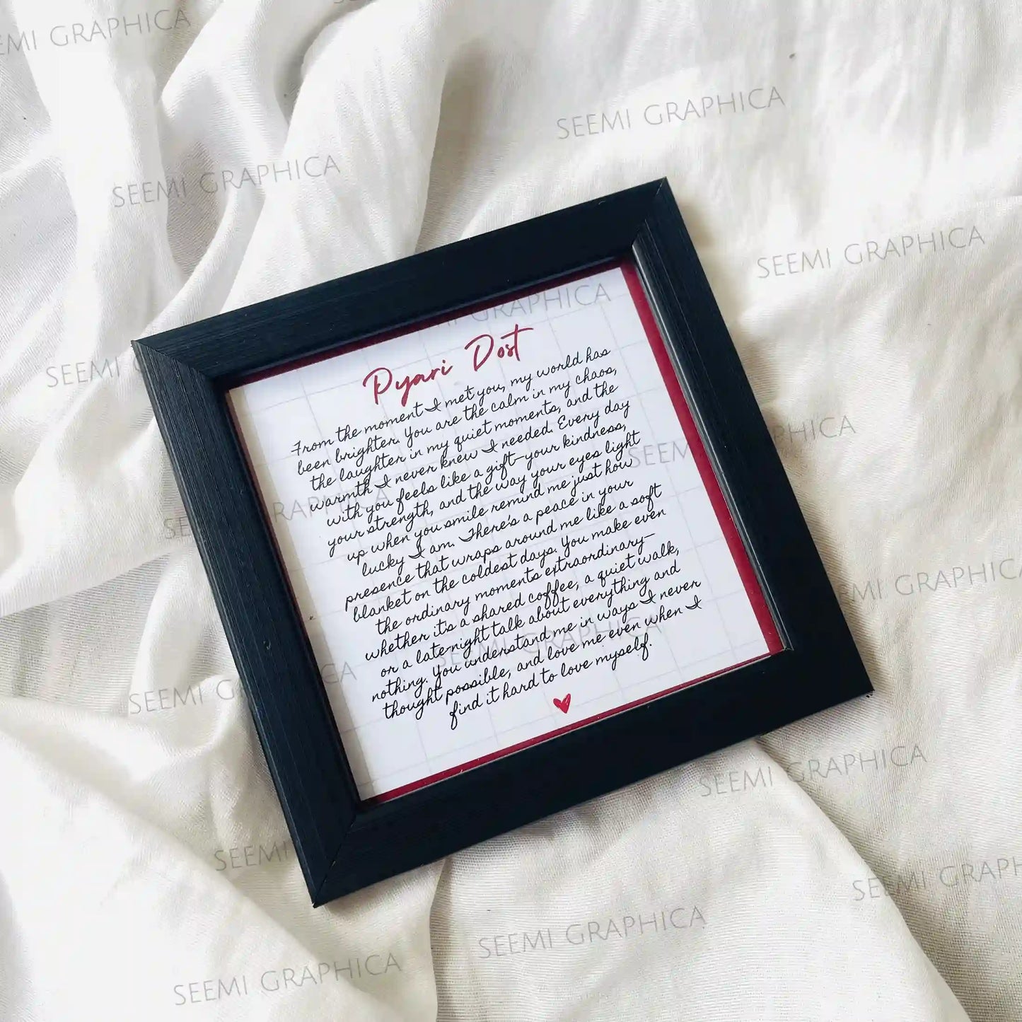 Mini Custom Letter Frame-Personalized Urdu/English