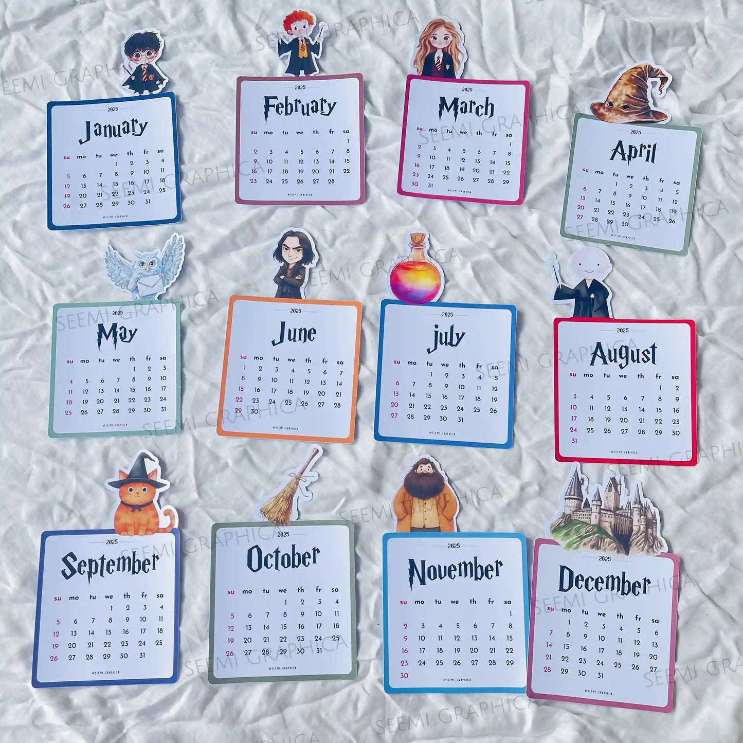 Harry Potter 2025 Desk Calendar – Die-Cut Characters