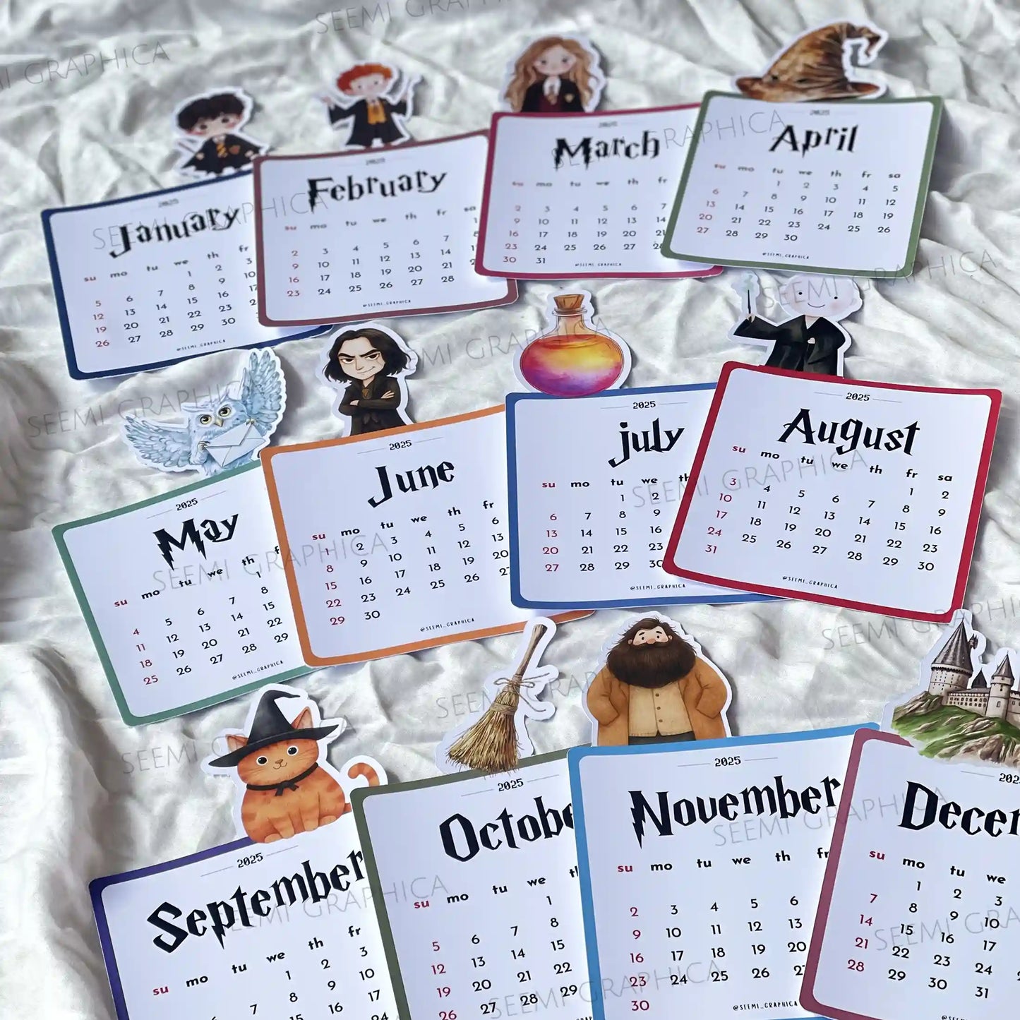 Harry Potter 2025 Desk Calendar – Die-Cut Characters
