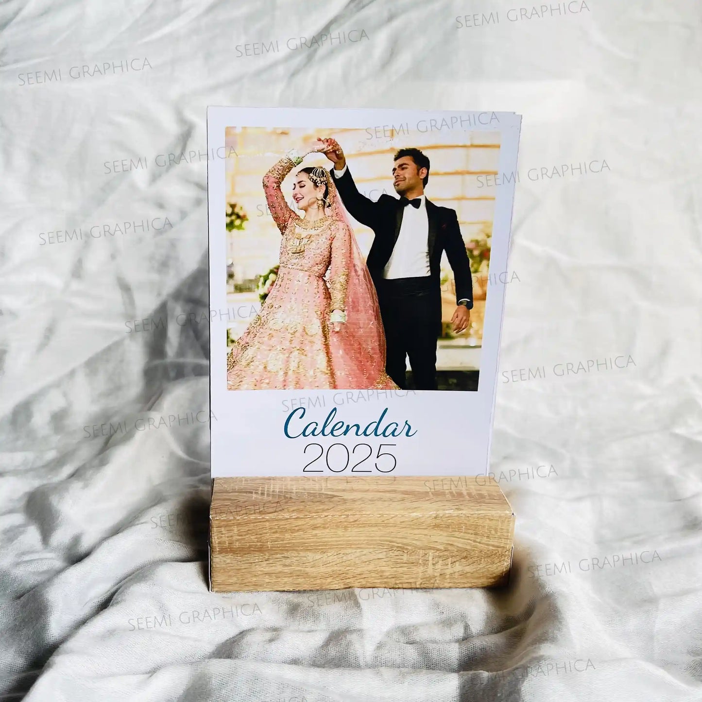 Custom Year Calendar with Photos & Stand | Personalised Gift