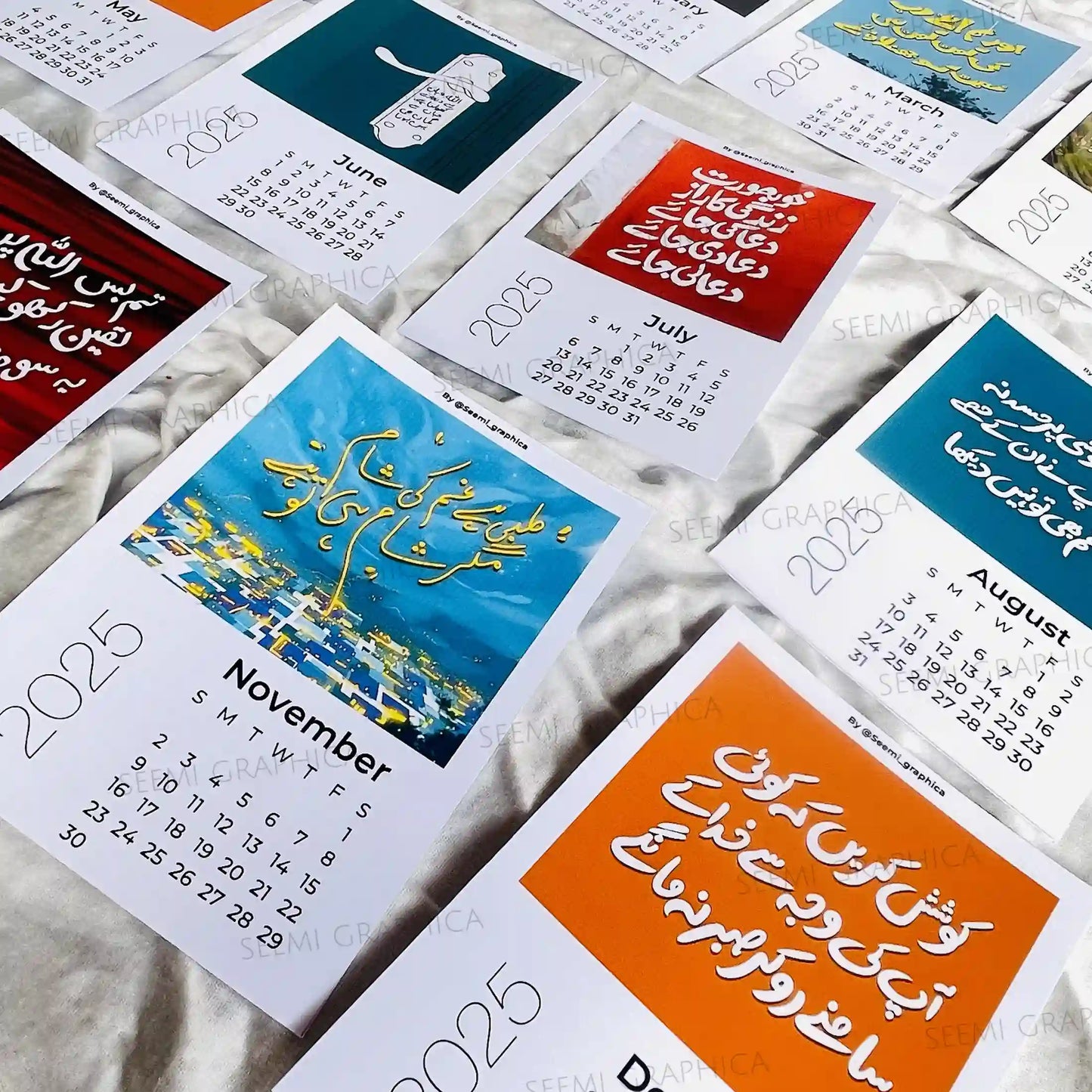 2025 Desk Calendar with Urdu Quotes