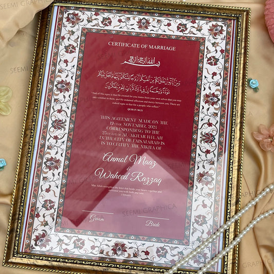 Meeras-Classic Nikah Certificate