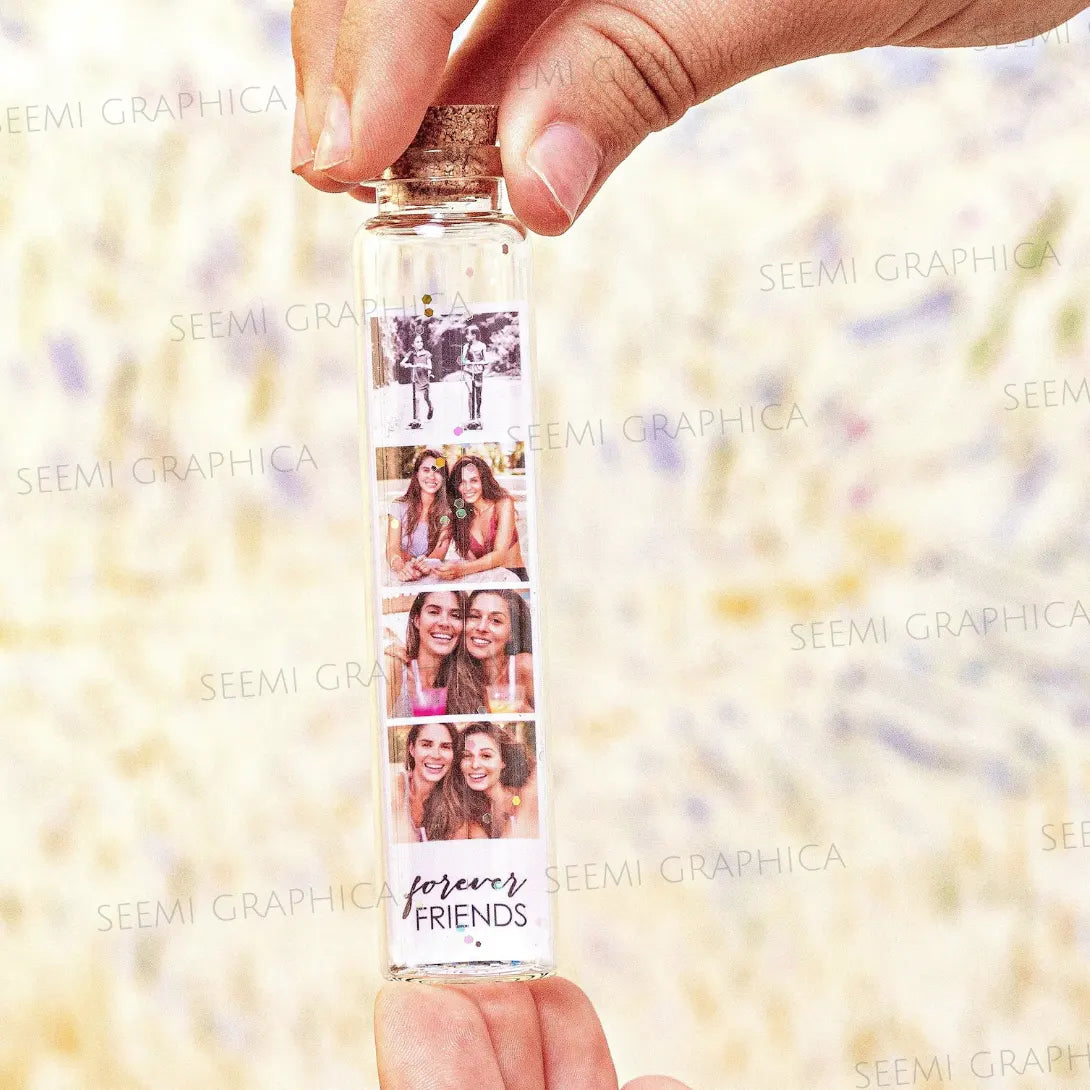 Customized Polaroid Cork Small Bottle