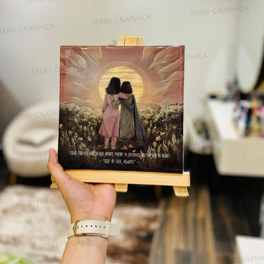 Friendship square Resin Sheen Art