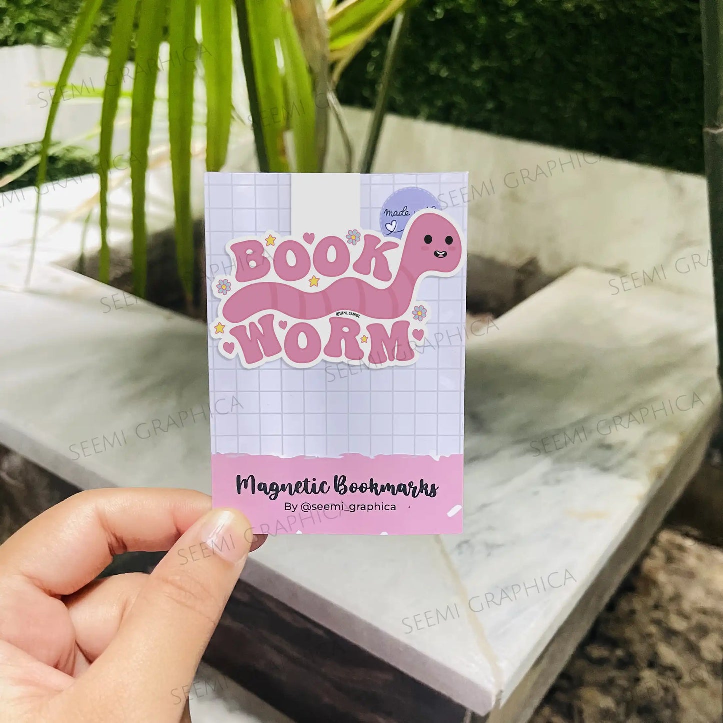 Book Worm Magnetic Bookmark