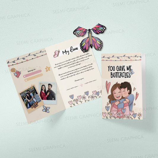 You Gave Me Butterflies-Pop-Out Butterfly Card