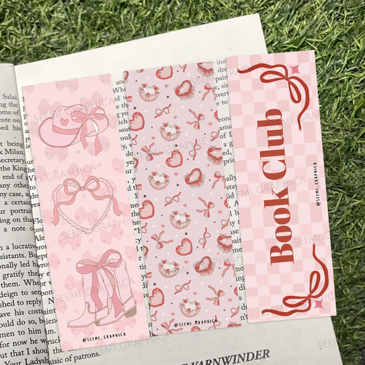 Pretty Girls Bow Bookmark Set Long Bookmark