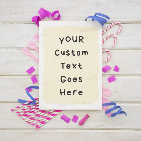 Personalized Greeting Card – Custom Message | Make Your Own Card