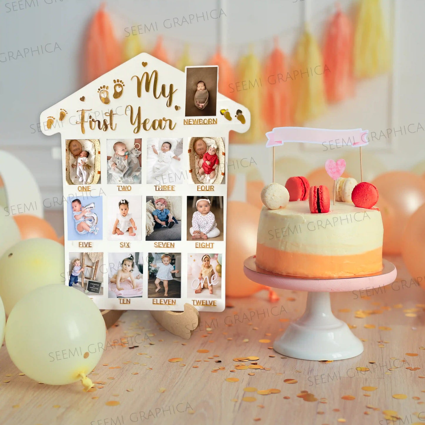Baby's First Year Acrylic Memory Board
