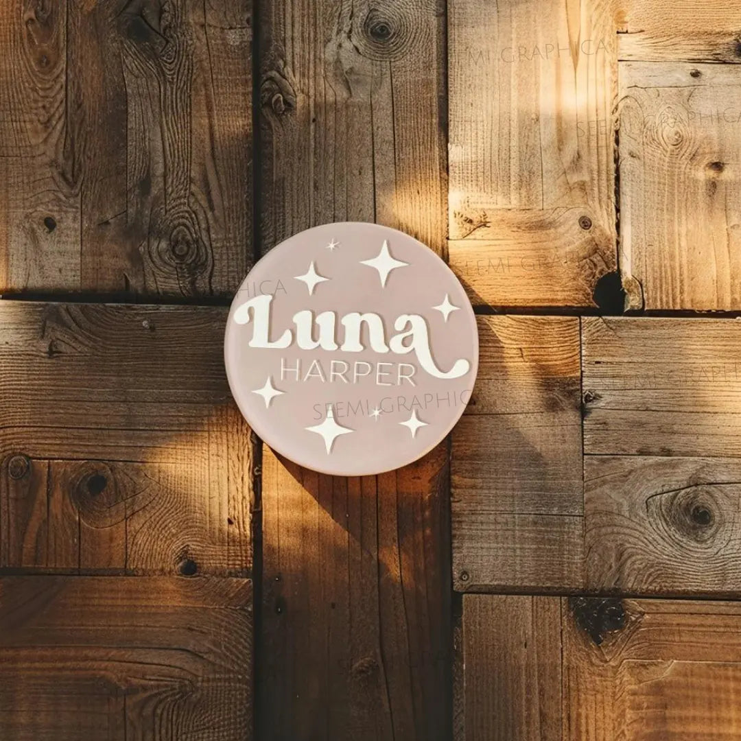 Acrylic Retro Baby Name Sign