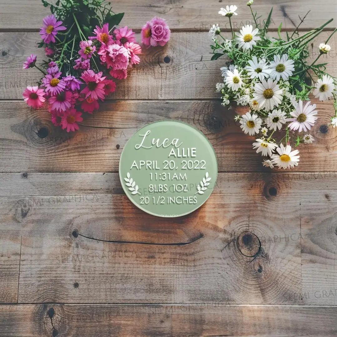 Custom Acrylic Baby Announcement