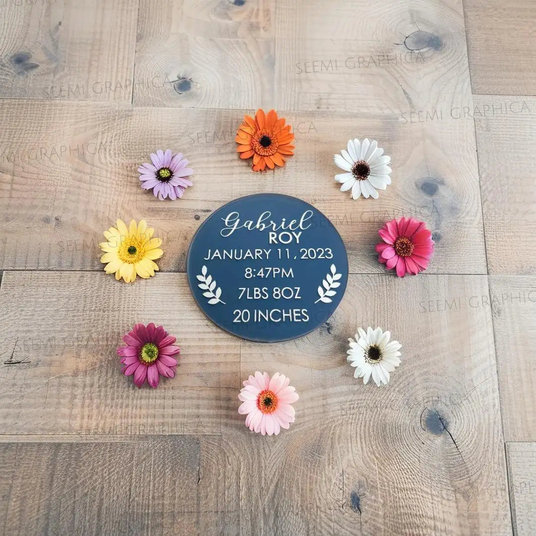 Custom Acrylic Baby Announcement