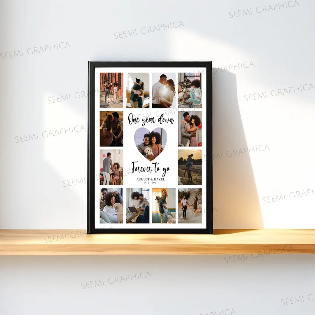 Personalized Happy Anniversary Vertical Frame