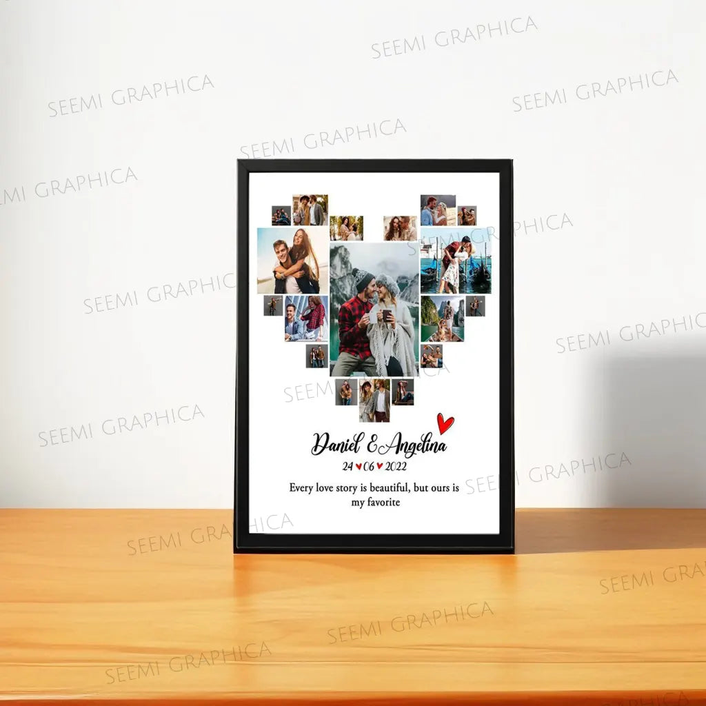Heart Style Personalized Photo Frame