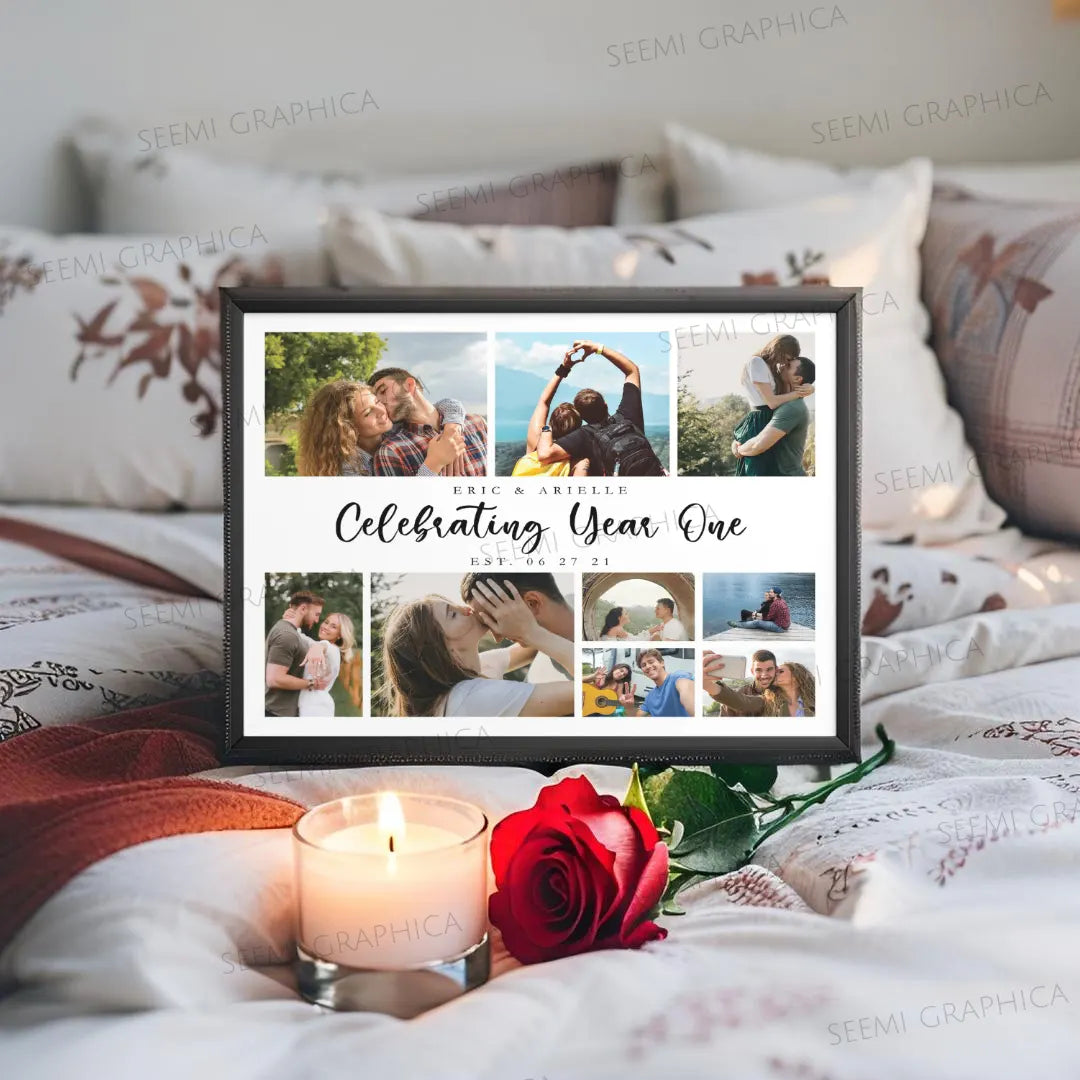 Personalized Happy Anniversary Horizon Frame