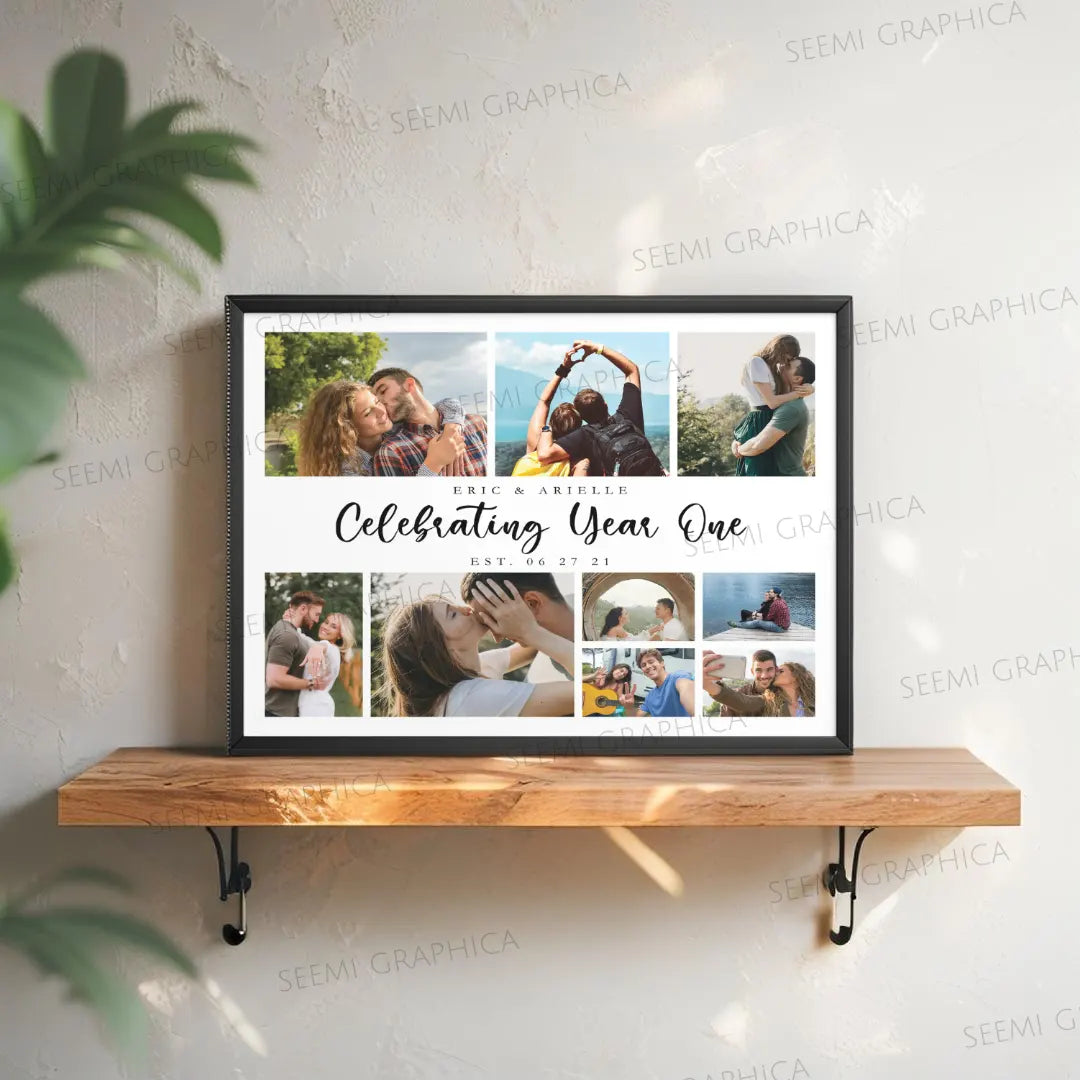 Personalized Happy Anniversary Horizon Frame