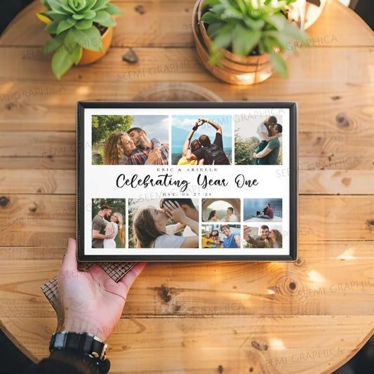 Personalized Happy Anniversary Horizon Frame