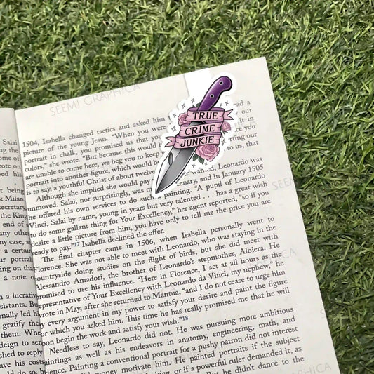 True Crime Junkie Magnetic Bookmark
