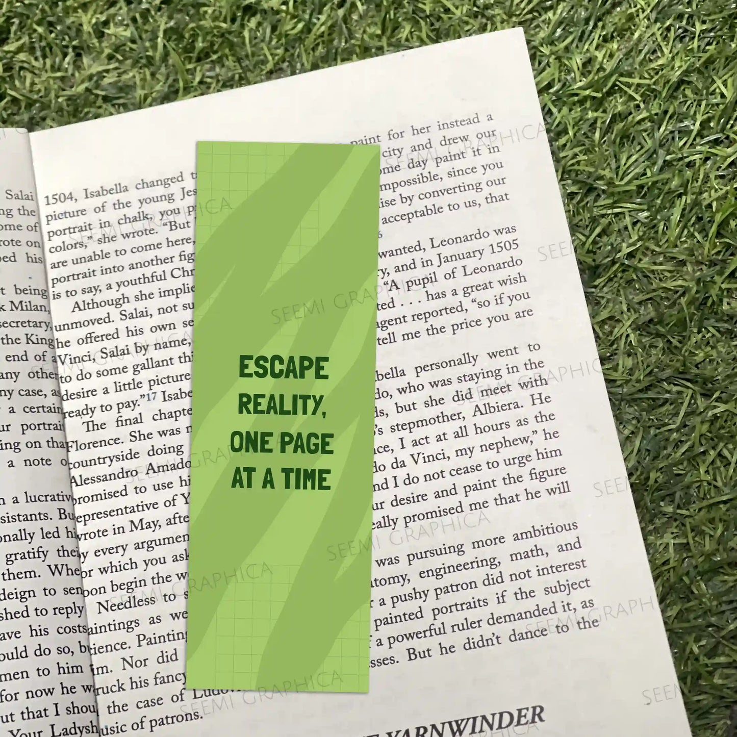 Escape Reality One Page At A Time Long Bookmark
