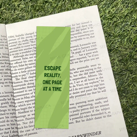 Escape Reality One Page At A Time Long Bookmark