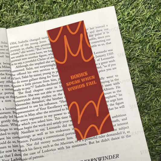 Books Speak When Words Fail Long Bookmark