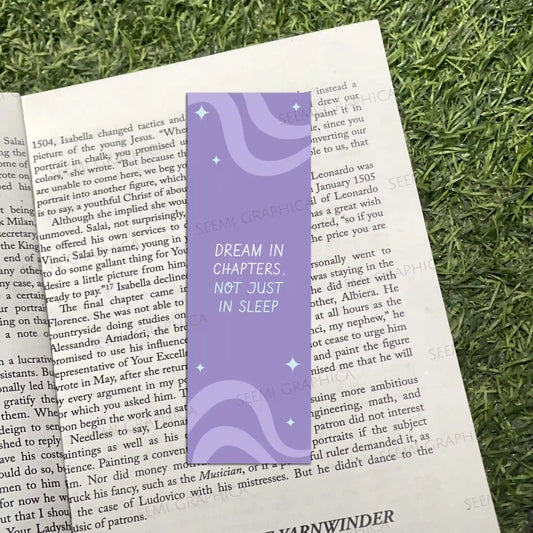 Dream In Chapters Not Just In Sleep Long Bookmark