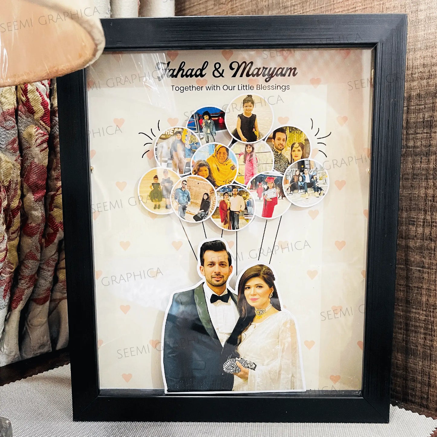 3D Pop Up Personalised Balloon Frame