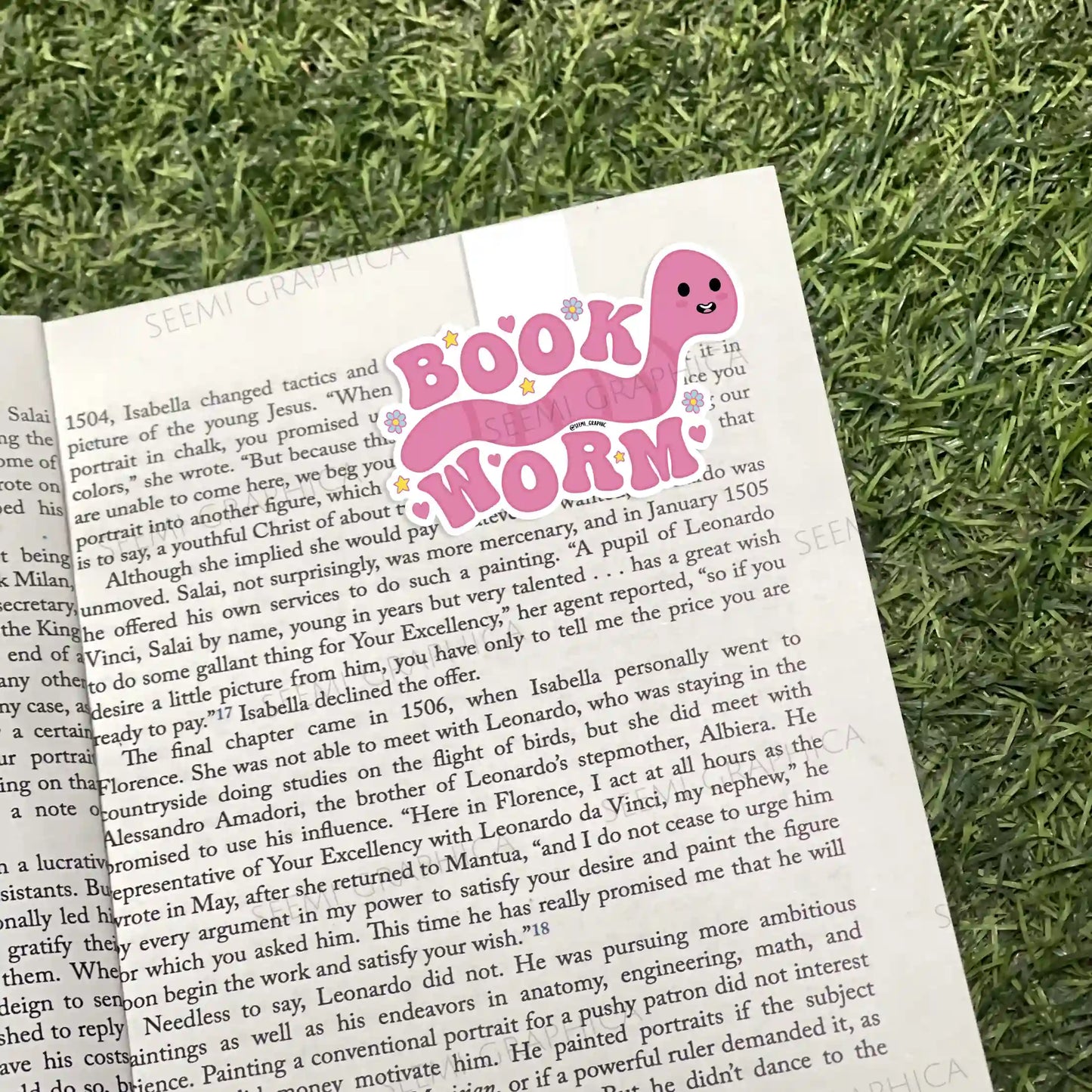 Book Worm Magnetic Bookmark