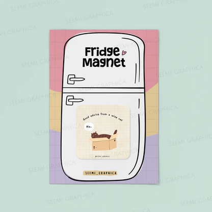 Good Advice From A Wise Cat Funny Magnet