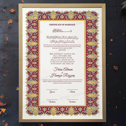 Zarafshan-Bliss Nikah Certificate